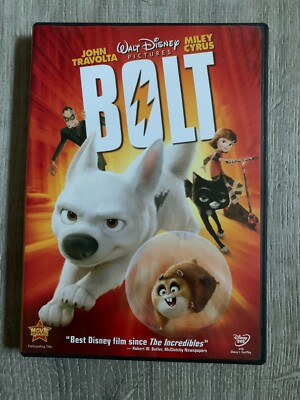 BOLT DVD (Disney animated movie, John Travolta, Miley Cyrus) 2009
