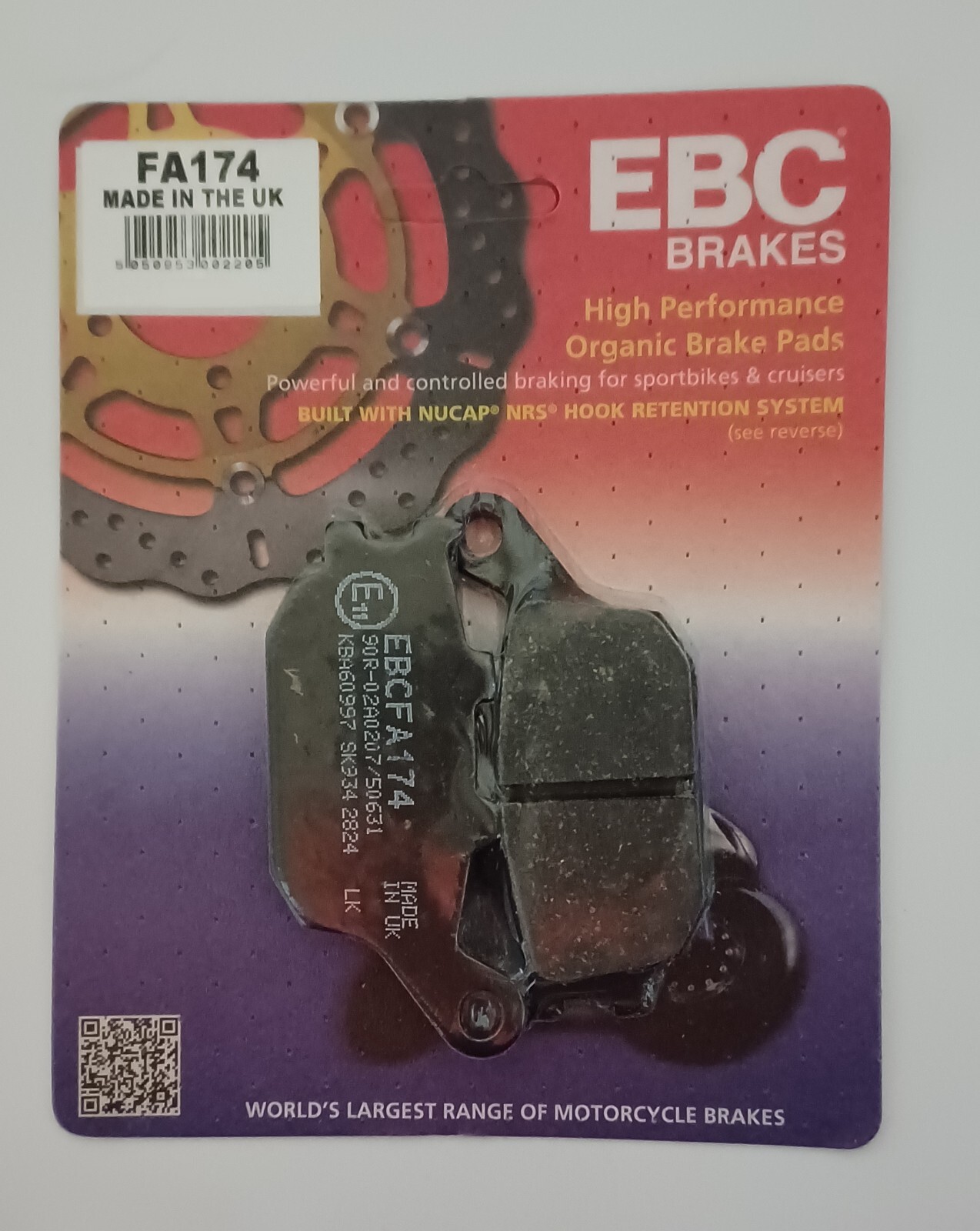 EBC Organic REAR Disc Brake Pads Fits HONDA XL700 VA TRANSALP (2008 to 2011)