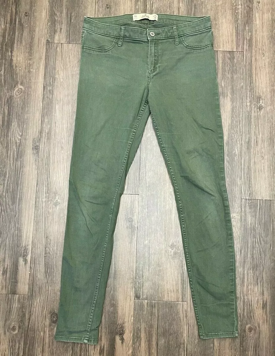 Hollister Super Skinny Jeans Womens Size 29 31 Stretch Denim Green