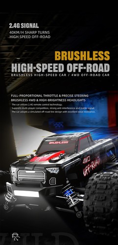 JJRC 4WD 2.4G 40Km/h High Speed brushless Motor Remote Controller Off-Road Car - Picture 2 of 26