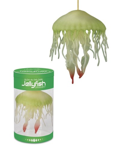 JELLYFISH CHRISTMAS TREE ORNAMENT Glow In The Dark Archee McPhee Brand New - Picture 3 of 9