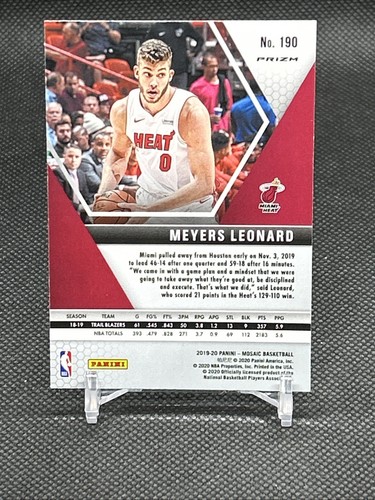 2019-20 Panini Mosaic - Reactive Orange Prizm #190 Meyers Leonard - Picture 7 of 11