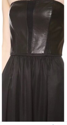 42. Nwt Rebecca Taylor Leather Black Strapless Maxi Nwt 2 Shopbop $695 |  eBay