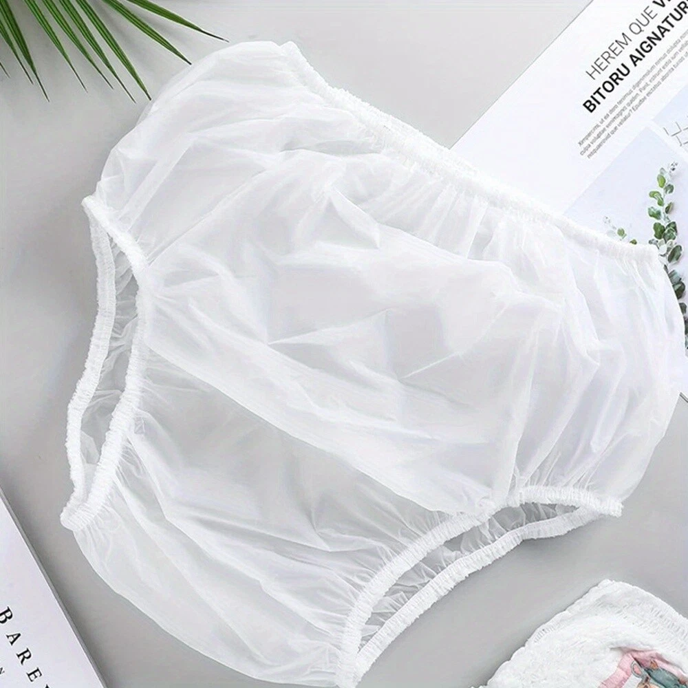Adults Waterproof Soft TPU Plastic Pant Diaper Incontinence Underwear Rreusable