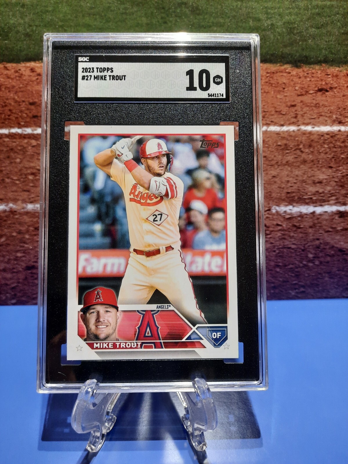 2023 Topps Series 1 Mike Trout #27 SGC Gem Mint 10 Angels