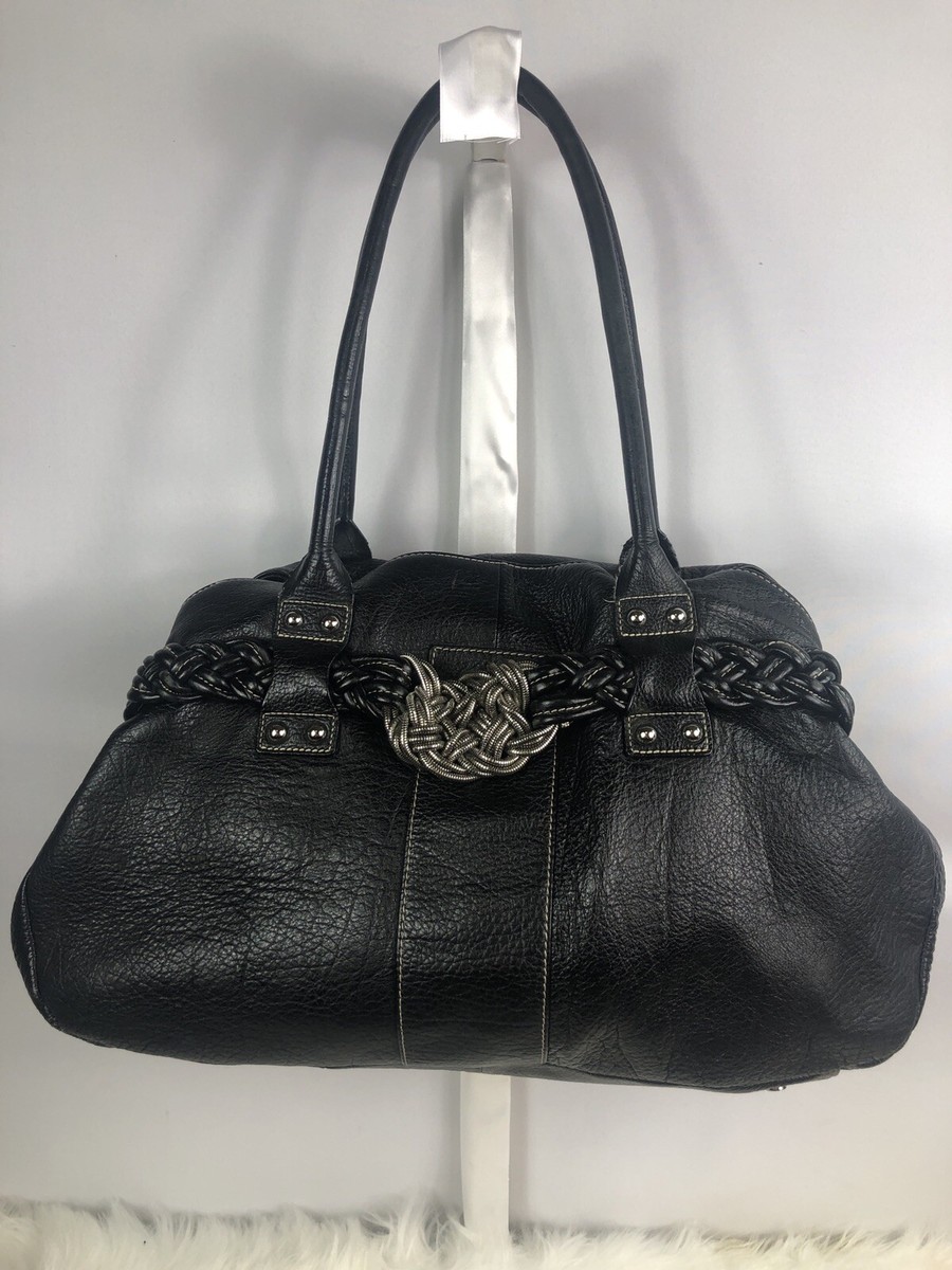 Aqua Madonna XL carry on black tote 100% leather