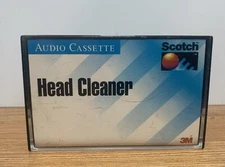 SCOTCH Audio Cassette Tape Head Cleaner Cleaning Tape 3M - Open Box
