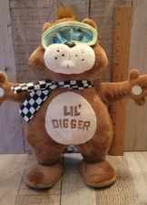 NASCAR Fox Sports Lil Digger Plush Gopher Stuffed Animal Checkered flag Waltrip