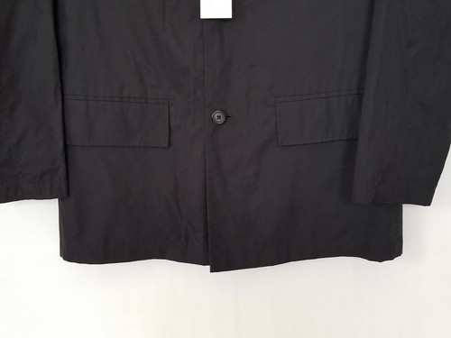 Perry Ellis Black Jacket Leather Collar Buttons Pockets Quilt Lined Size S NEW - Picture 5 of 8