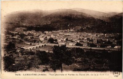 Old postcard Lamastre General view and Doux Valley (398650)
