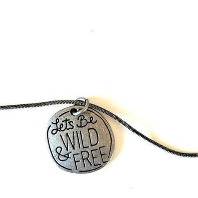 Let's be wild n free metal round pendant necklace jewelry Accessories Bees