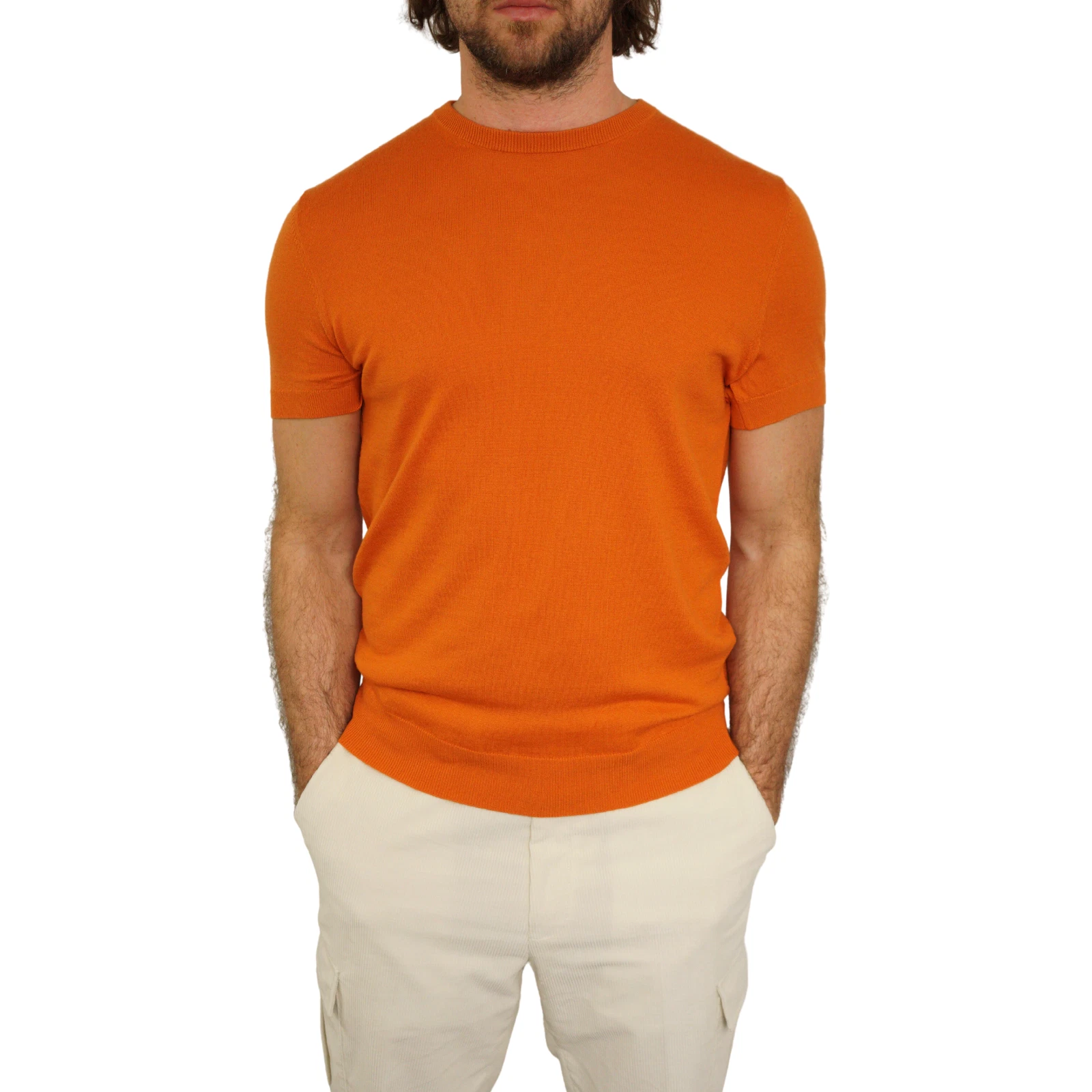 Men Suitsupply men Tokyo-00603 Merino Wool Cotton T-shirt Stretch Size S XMB343