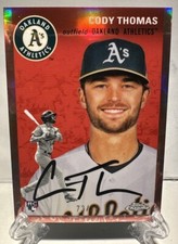 2023 Topps Chrome Platinum #104 Cody Thomas Rose Gold Mini Diamond /75 RC A’s