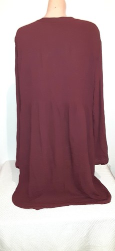 OLD NAVY L/S V-Neck Lined Tunic Burgundy Size XXL - Picture 5 of 7