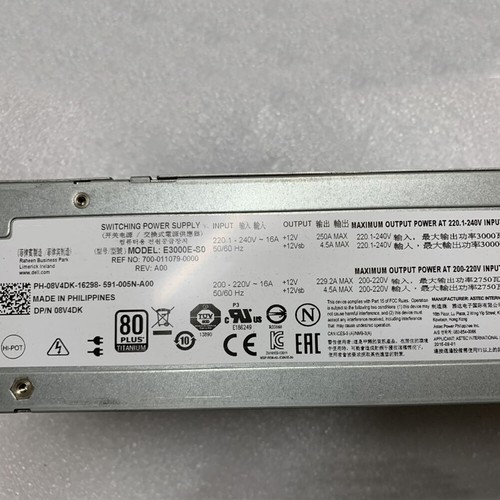 Pour bloc d'alimentation serveur lame flexible Dell M1000E 3000W 8V4DK 08V4DK E3000E-S0 - Photo 4/4