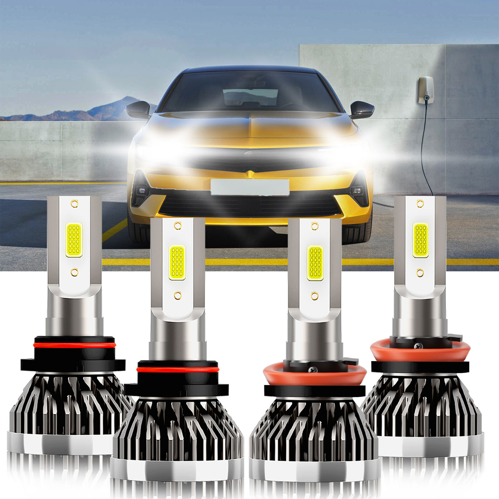 6000K 4 piezas faros LED bombillas de haz alto bajo para Chevrolet Avalanche 2007-2013