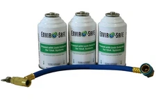 Enviro-Safe Proseal w Leak Detector for Cars 3 Cans & Brass Hose #2254