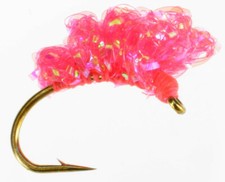 Fly Fishing Flies (Steelhead, Salmon, Trout, Bass) Crystal Meth Pink (x 6)