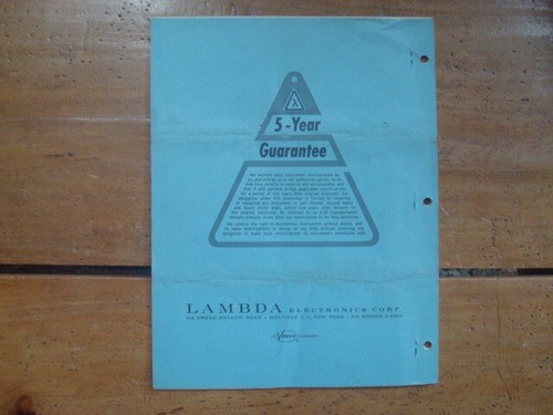 Manuale Alimentatori Lambda Electornics LXS-A-5-OV, LXS-A-6, LXS-A-12 LXS-A-15. - Foto 5 di 5