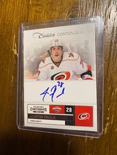 2011-12 Justin Faulk Panini Contenders Calder Contenders Rookie Auto /800 #205