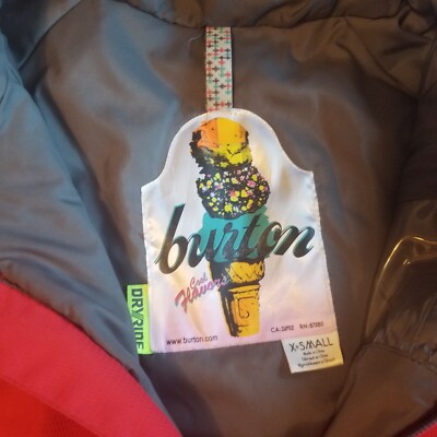 Burton Dry Ride Cool Flavors Hooded Jacket Women's Red Size X