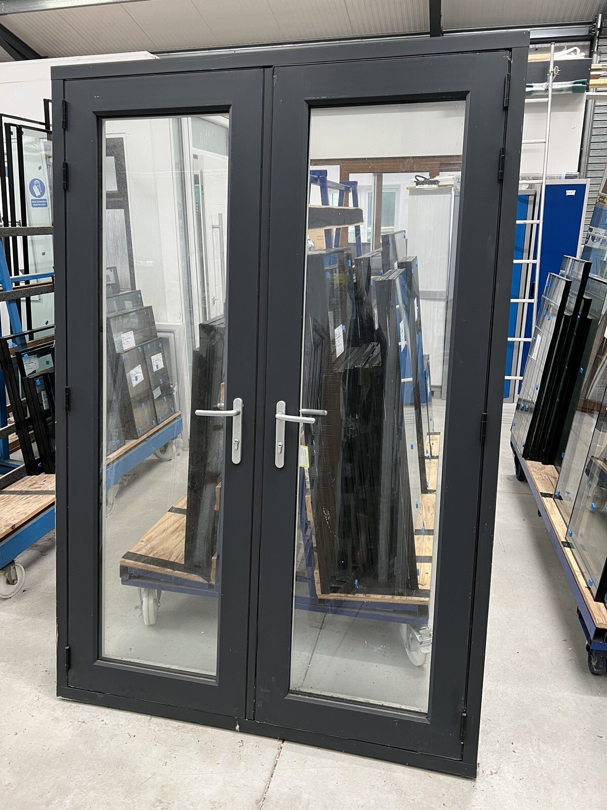 RESIDENCE 7 PVCU FRENCH DOORS ANTHRACITE GREY DOUBLE GLAZED PATIO DOORS