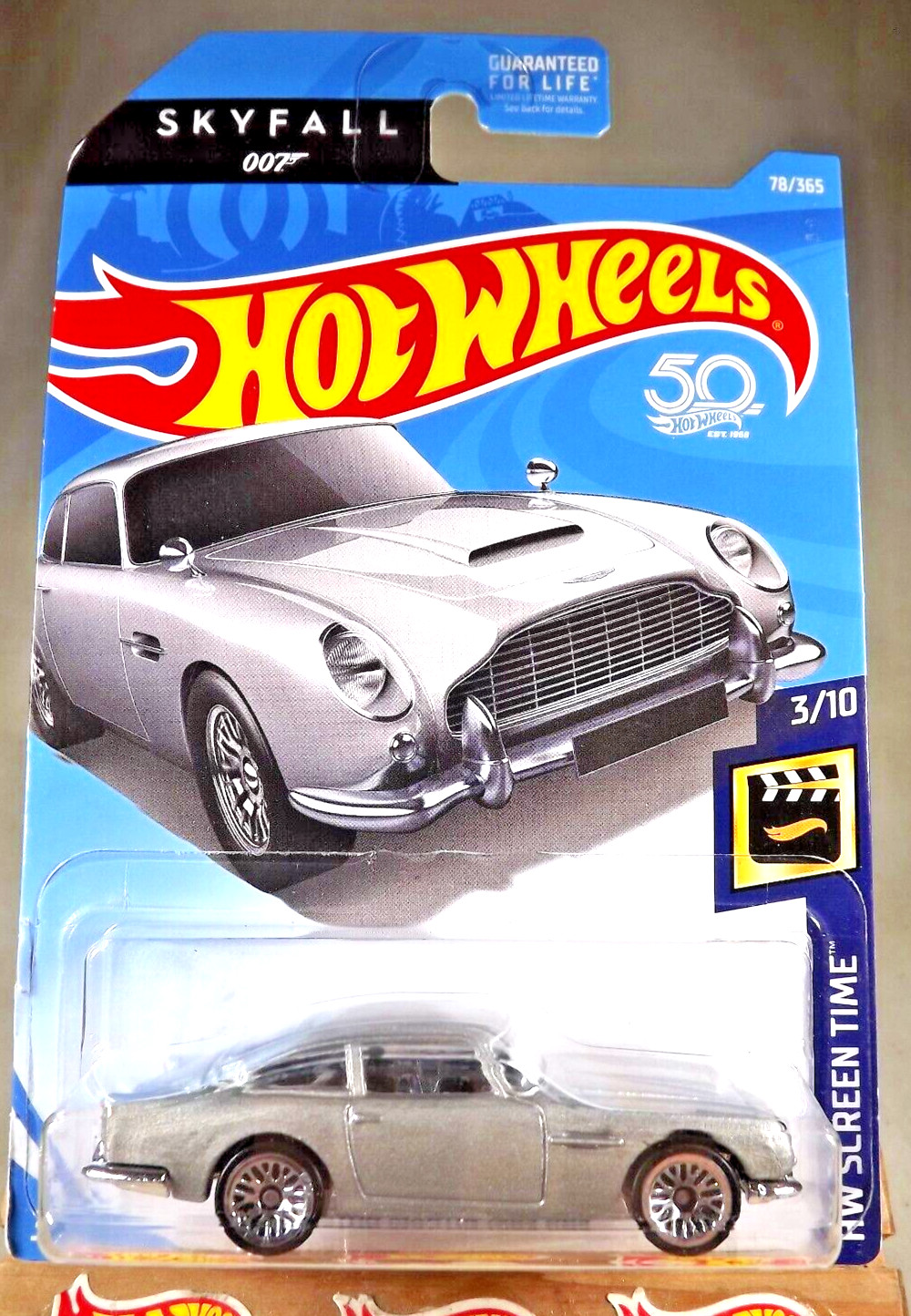 2018 Hot Wheels #78 HW Screen Time-Skyfall 007 3/10 ASTON MARTIN 1963 DB5 Gray
