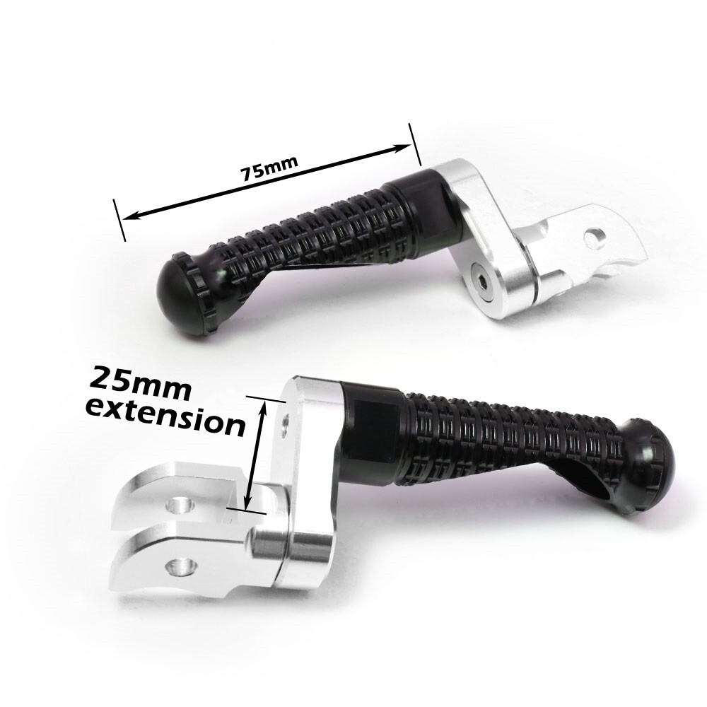 foooooo　M/Lサイズ MPRO 1 inch Riser Black Front Foot Pegs For Kawasaki Ninja