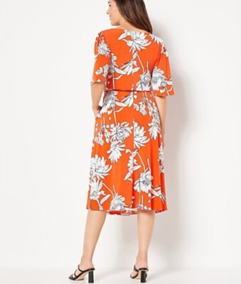 petite knit midi dress Karen Millen Petite Pointelle Frill Sleeve Knit Midi Dress in Navy