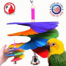 2451 Rainbow Sticks Bird Toy Parrot Cage Colored Wooden Stick Conure Amazon