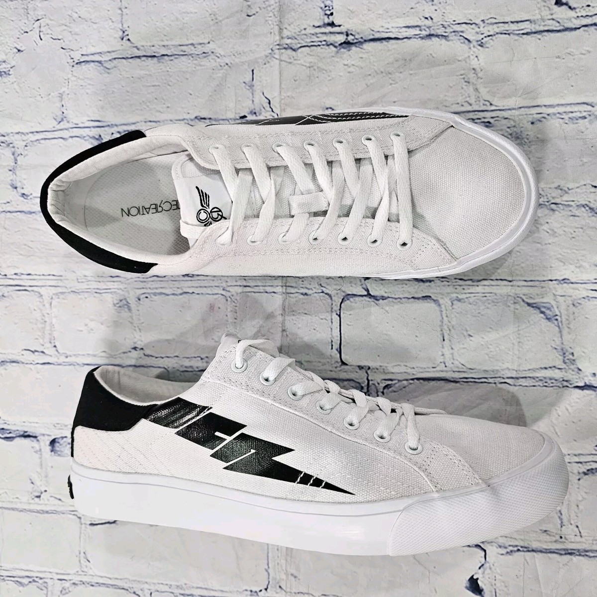 Creative Recreation MENS SIZE Zeus Canvas Lo Sneaker Shoe White Black
