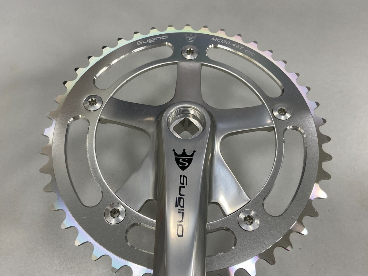 Sugino Mighty Comp BCD130 167.5mm 44T Crankset (Silver) | eBay