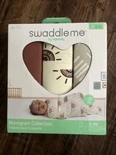 SwaddleMe by Ingenuity Monogram Collection Swaddle - Rising Sun - S/M - 0-3
