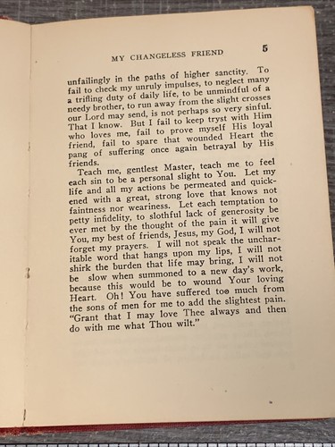 My Changeless Friend Francis P. Le Buffe 1920 Catholic Prayer Book - Picture 9 of 11