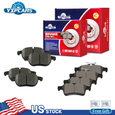 Front and Rear Ceramic Brake Pads Set for 2004 2005 2006 2007 - 2011 Saab 9-3