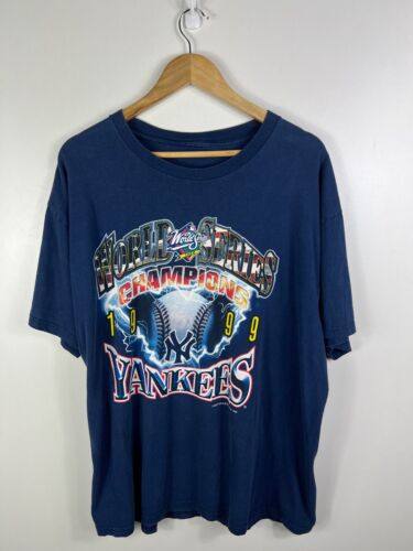 MLB 1999 New York Yankees Graphic Vintage Short Sleeve Shirt Mens Xtra Large XL - Picture 1 of 5