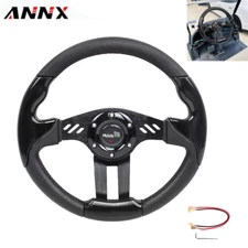 6 Bolt Aluminum 13” 327mm Black Universal Racing Drifting Sport Steering Wheel