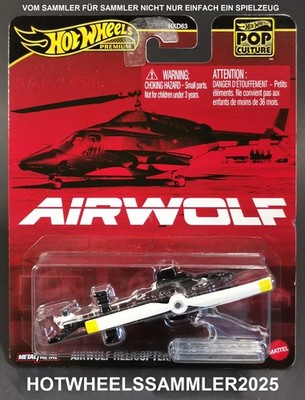 HOT WHEELS PREMIUM ''AIRWOLF HELICOPTER'' HXD63 OVP UNGEÖFFNET NEU ANSEHEN!