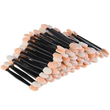 50 Pack Disposable Eyeshadow Brush, Double Ended Sponge Eye Shadow Applicator