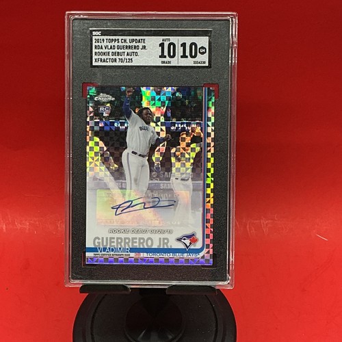 Vladimir Guerrero Jr. [Xfractor] #VG 2019 Topps Chrome Rookie Debut Autograph card