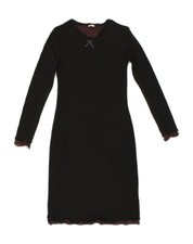 ONYX Womens Long Sleeve Basic Dress UK 4 XS Brown Polyester YT52