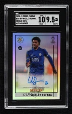 2020-21 Merlin Collection Chrome UCL Wesley Fofana SGC 9.5 Mint+ Rookie Auto RC