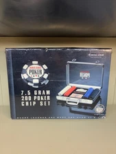 World Series Of Poker Excalibur Professional 200 7.5 gram Poker Chip Set NEW NIB