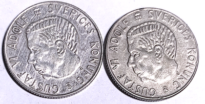 Best Seller: Sweden 1 Krona Silver 1960 & 1961 (KM#826