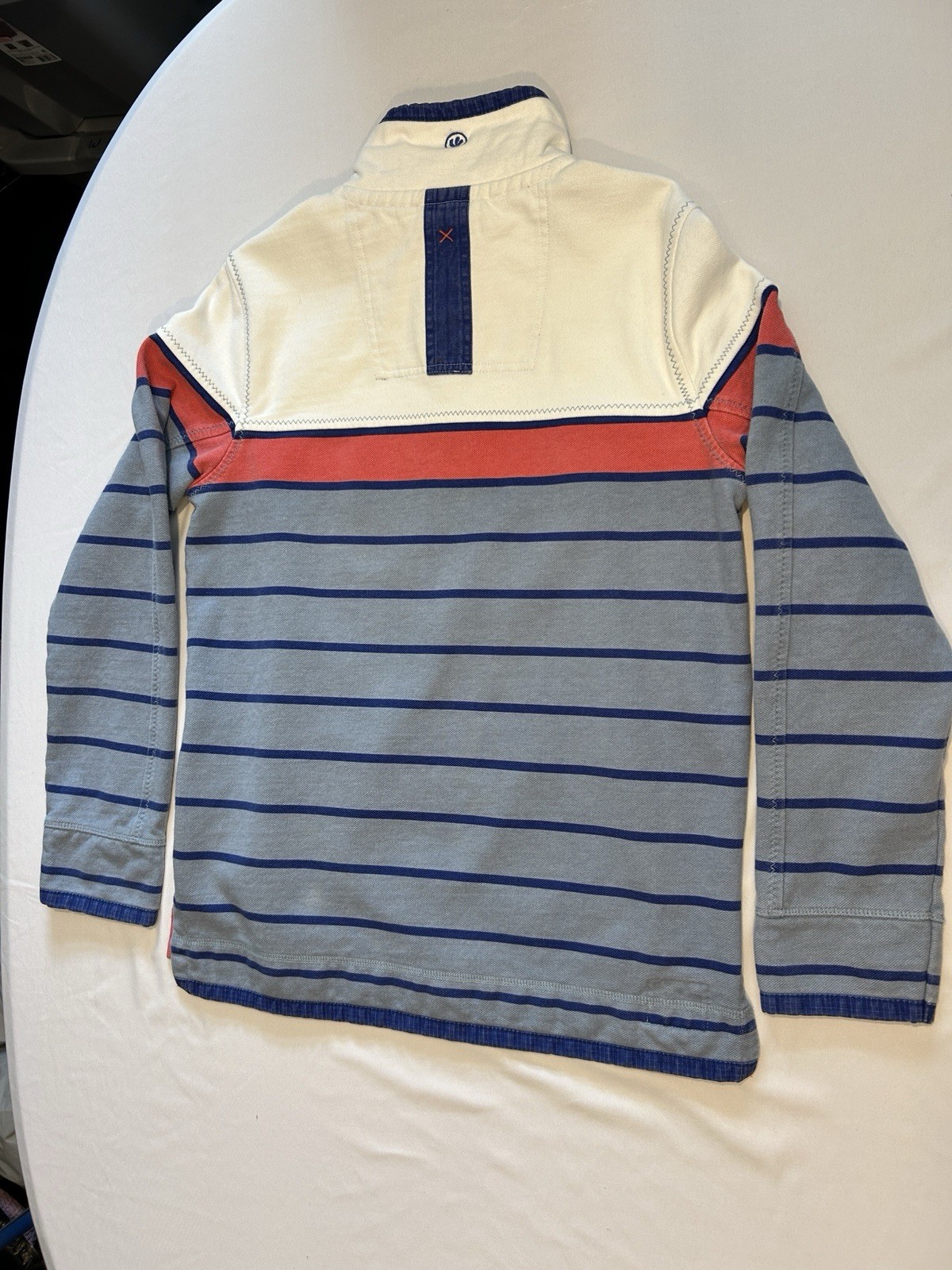 Fat Face Airlie Pullover Rugby Shirt Mens Small Striped Multicolor Casual Zipper image 3