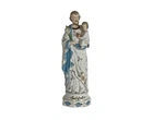 antique Statue Saint Joseph Protector of Homes Infant Jesus Bisque Porcelain Pol