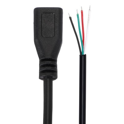 1M/3,3Ft Micro USB Kabel für Stecker 28AWG 12V 3A 4 Pin 2 Stück