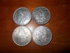 Morgan Silver Dollar lot of 4 1886, 1890-S, 1891-O, 1896, XF/AU, circulated coin