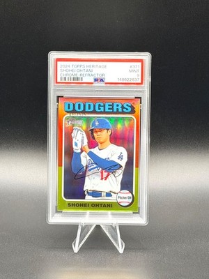 SHOHEI OHTANI 2024 Topps Heritage #371 Chrome Refractor 491/575 PSA 9 Mint