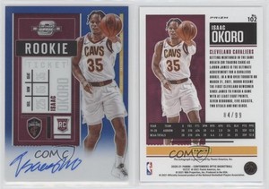 2020-21 Panini Contenders Optic Ticket Blue Prizm /99 Isaac Okoro Rookie Auto RC